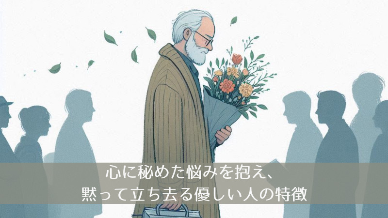 心に秘めた悩みを抱え、黙って立ち去る優しい人の特徴